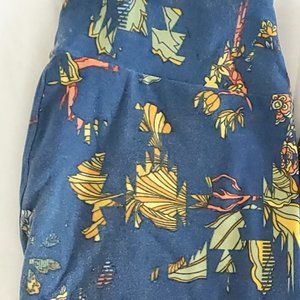 LulaRoe Leggins Fall leggings One Size Blue Print